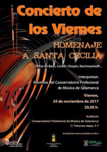 Conservatorio Profesional de Música de Salamanca Homenaje a Santa Cecilia Noviembre 2017