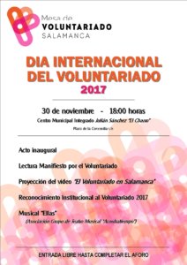 Julián Sánchez El Charro Día Internacional del Voluntariado Salamanca Noviembre 2017
