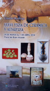 Ciudad Rodrigo XXXVI Feria de Cerámica y Alfarería Marzo abril 2018