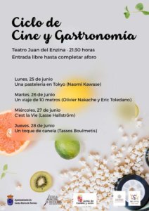 Aula Teatro Juan del Enzina Ciclo de Cine y Gastronomía Salamanca Junio 2018