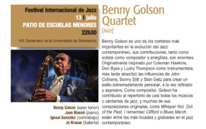 Escuelas Menores Benny Golson Quartet Plazas y Patios Salamanca Julio 2018