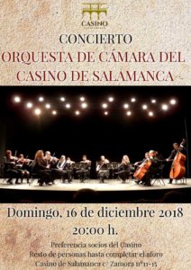 Casino de Salamanca Orquesta de Cámara Diciembre 2018