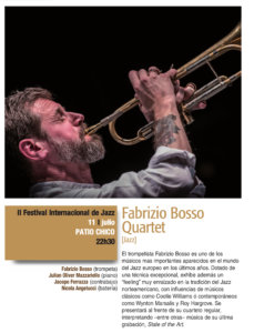 Patio Chico Fabrizio Bosso Quartet Plazas y Patios 2019 Salamanca Julio