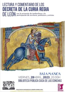 Casa de las Conchas Lectura y comentario de los decreta de la Curia Regia de León Salamanca Abril 2023