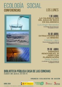 Casa de las Conchas Conferencias Ecología Social Salamanca Abril 2024