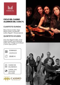 Casino de Salamanca Cuarteto Eunoia y Quinteto Gylden Marzo 2024