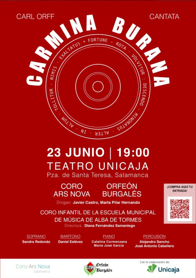 Teatro Unicaja Carmina Burana Salamanca Junio 2024