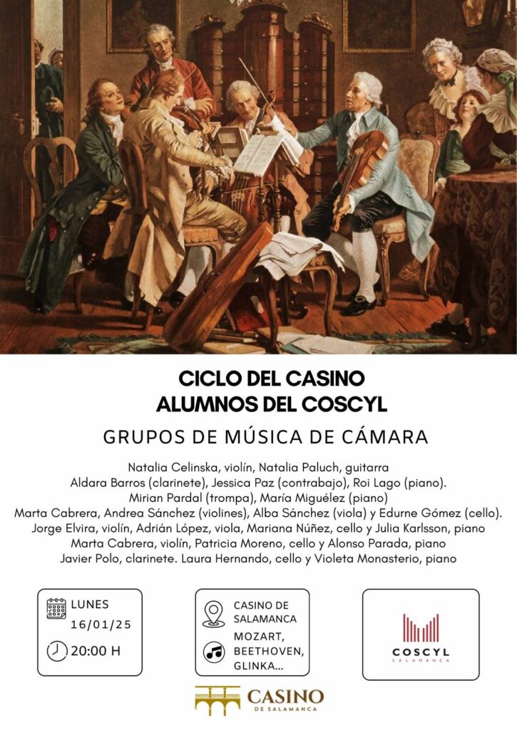 Casino de Salamanca Grupos de Música de Cámara Enero 2025