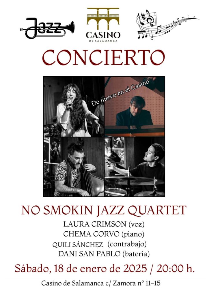 Casino de Salamanca No Smokin Jazz Quartet 18 de enero de 2025