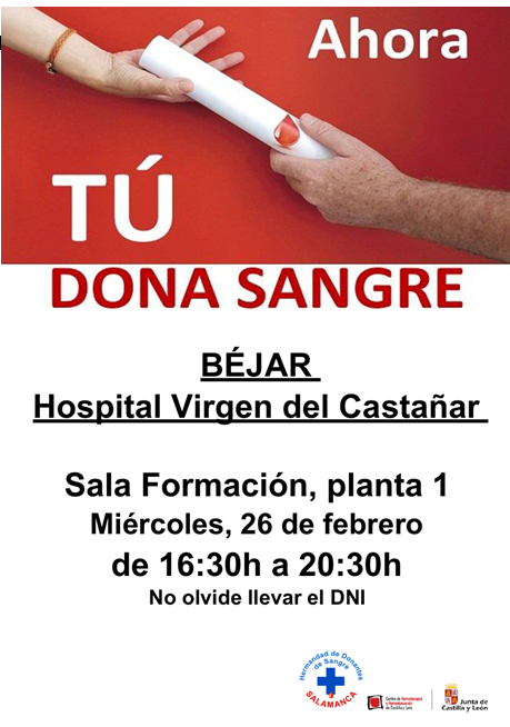 Béjar Jornada de Donación de Sangre 26 de febrero de 2025